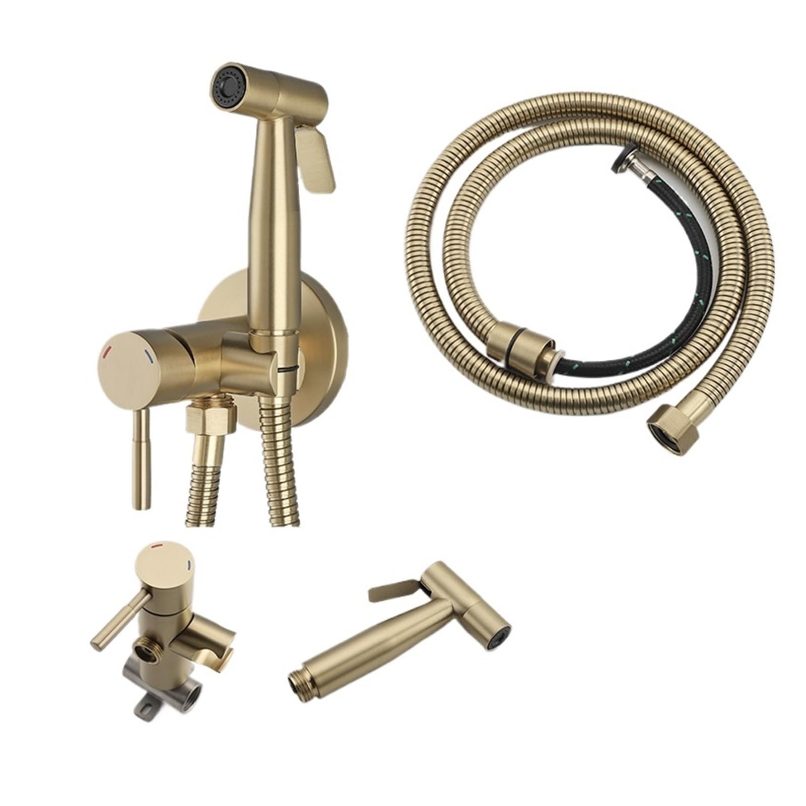 YTMJPQQJI Bidet Faucet Stainless Steel Toilet Faucet Portable Bidet Sprayer Set Hot and Cold Water Mixer Bathroom Shower Head