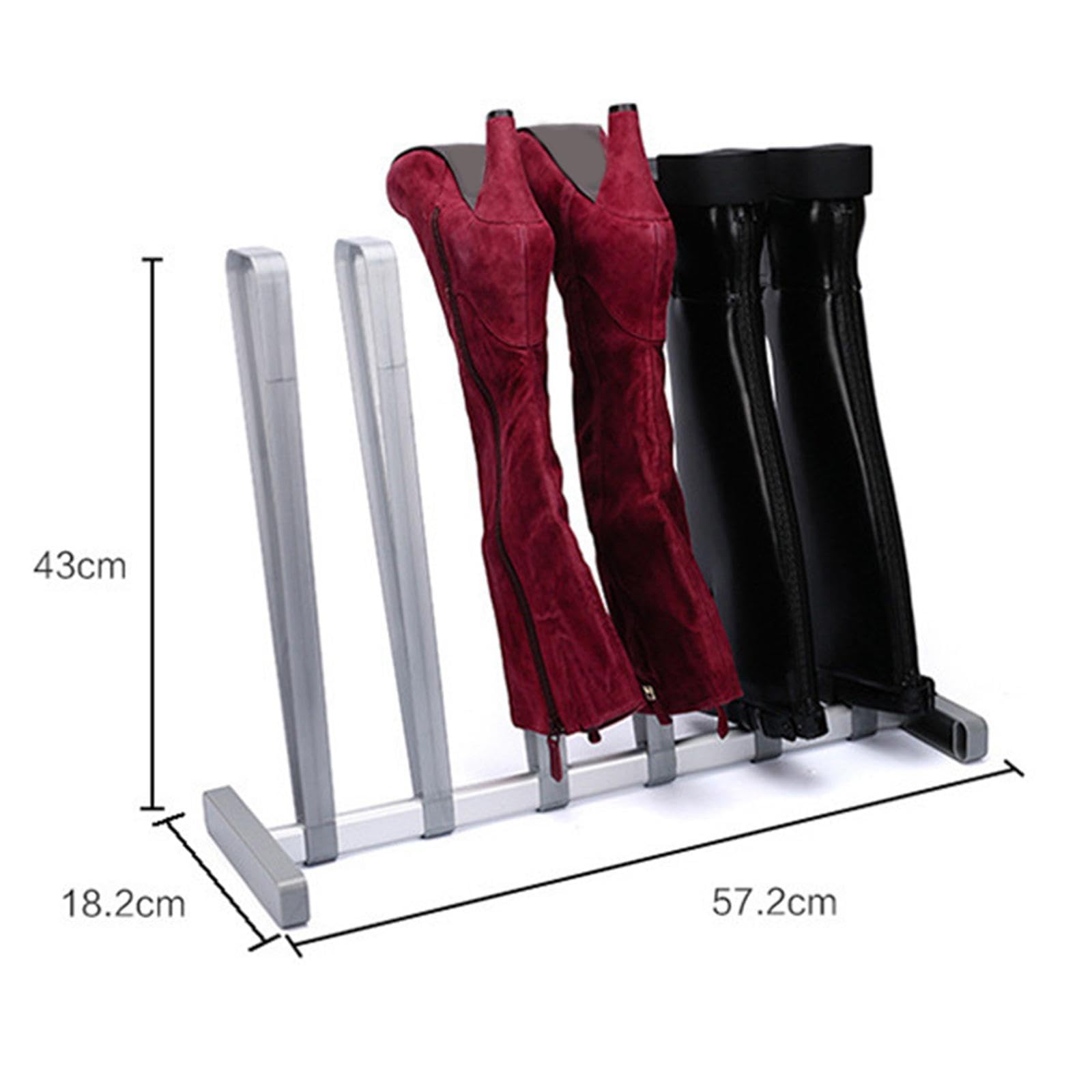 Estante de metal para botas altas, solución de fácil almacenamiento, soporte vertical para botas, duradero, ahorra espacio, accesorios para el hogar y el armario