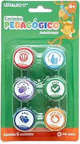 CARIMBO PEDAGÓGICO AUTOTINTADO LEO&LEO - BLISTER C/ 6 UND