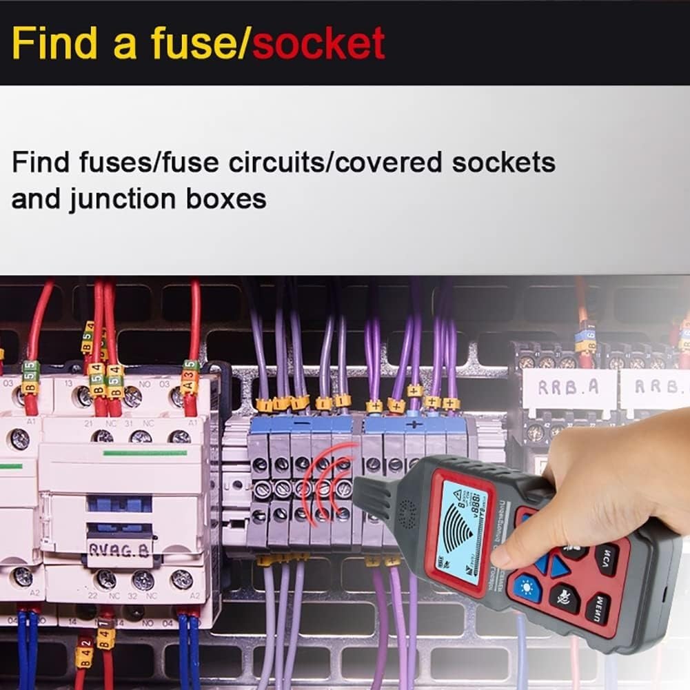 Localizador de cables subterráneos y detector de línea de tubería, distancia de detección de 0,1 a 2,5 m, sonda de alta sensibilidad con antiinterferencias para una detección precisa