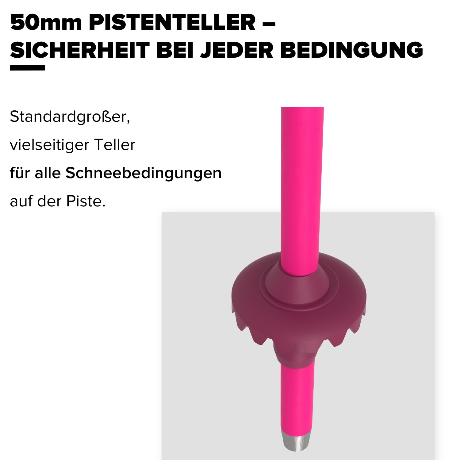 Atomic Salomon AMT Jr Skistöcke - hochwertiger 3* Aluminium Skistock - ergonomischer JR Griff am Stock - elastische Kids Handschlaufe - Stöcke mit 50mm-Pistenteller