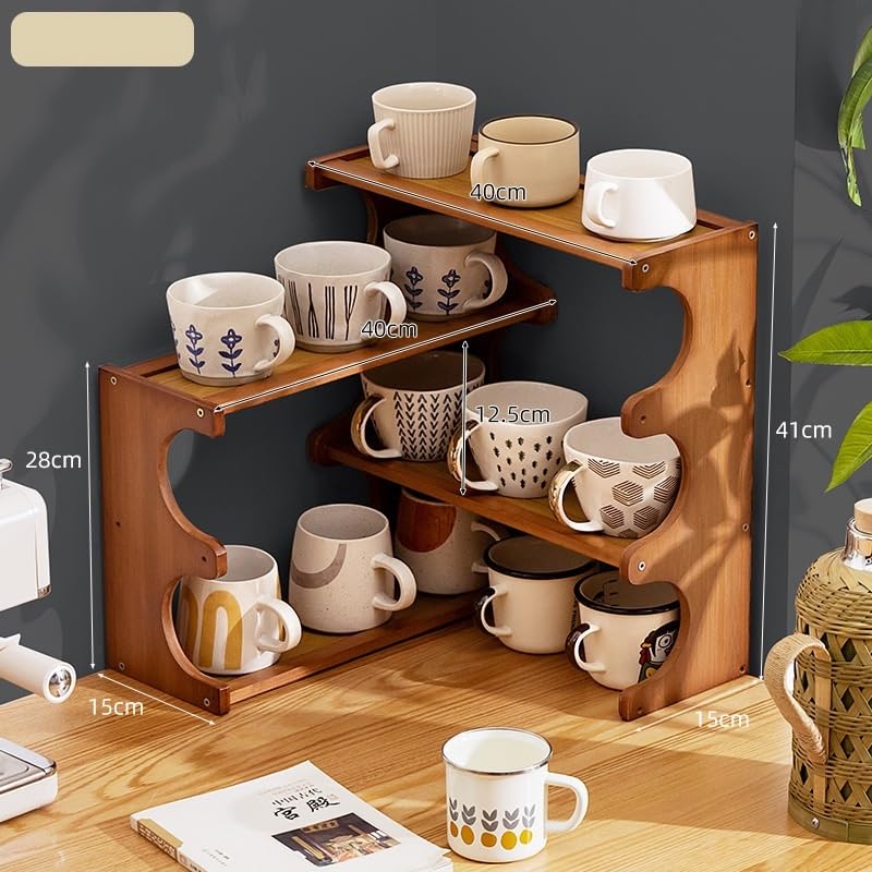 Supporto Per Tazze Porta tazze multistrato, porta da tavolo, set tè, portaoggetti for la casa Per Piani Di Lavoro Della Cucina