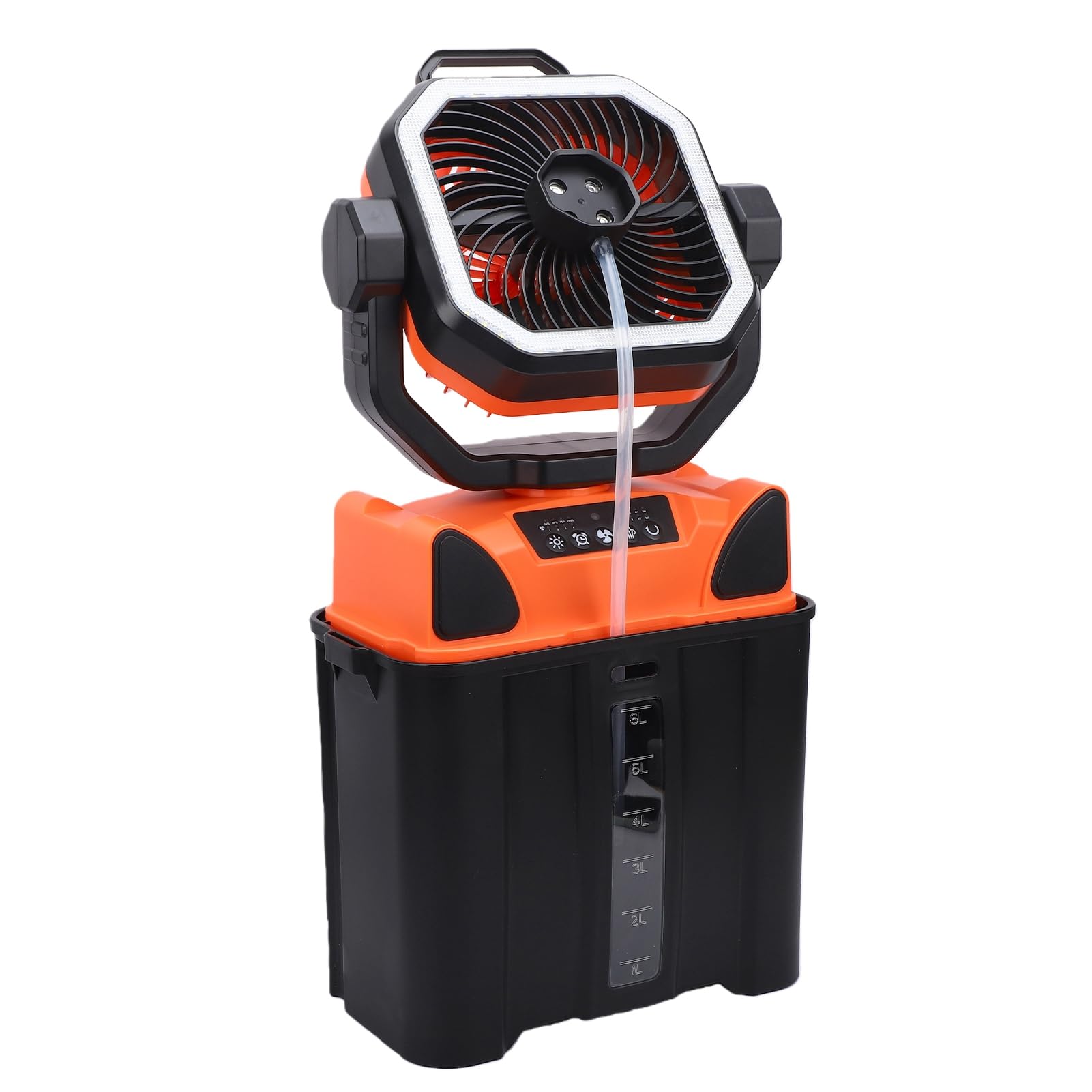 Alomejor Ventilatore da Campeggio Ricaricabile con Serbatoio Dell'acqua da 6 Litri Ventilatore Nebulizzante Portatile a velocità del Regolabile per attività All'aperto