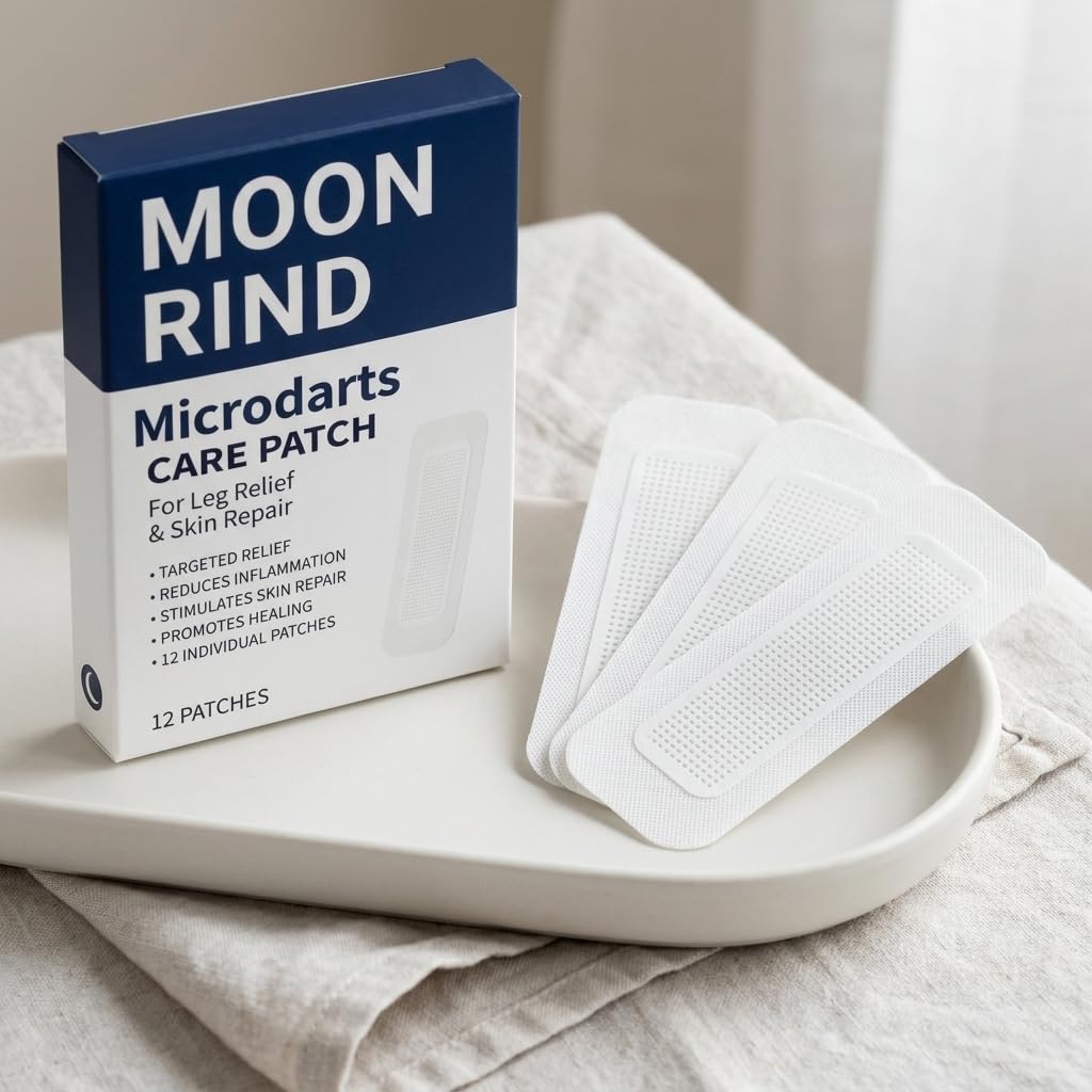 Microdart Patches for Legs - 12 Count Hydrocolloid Microdarts Patch to Support Circulation, Relief Swelling and Leg Fatigue for Smooth Skin All Skin Types