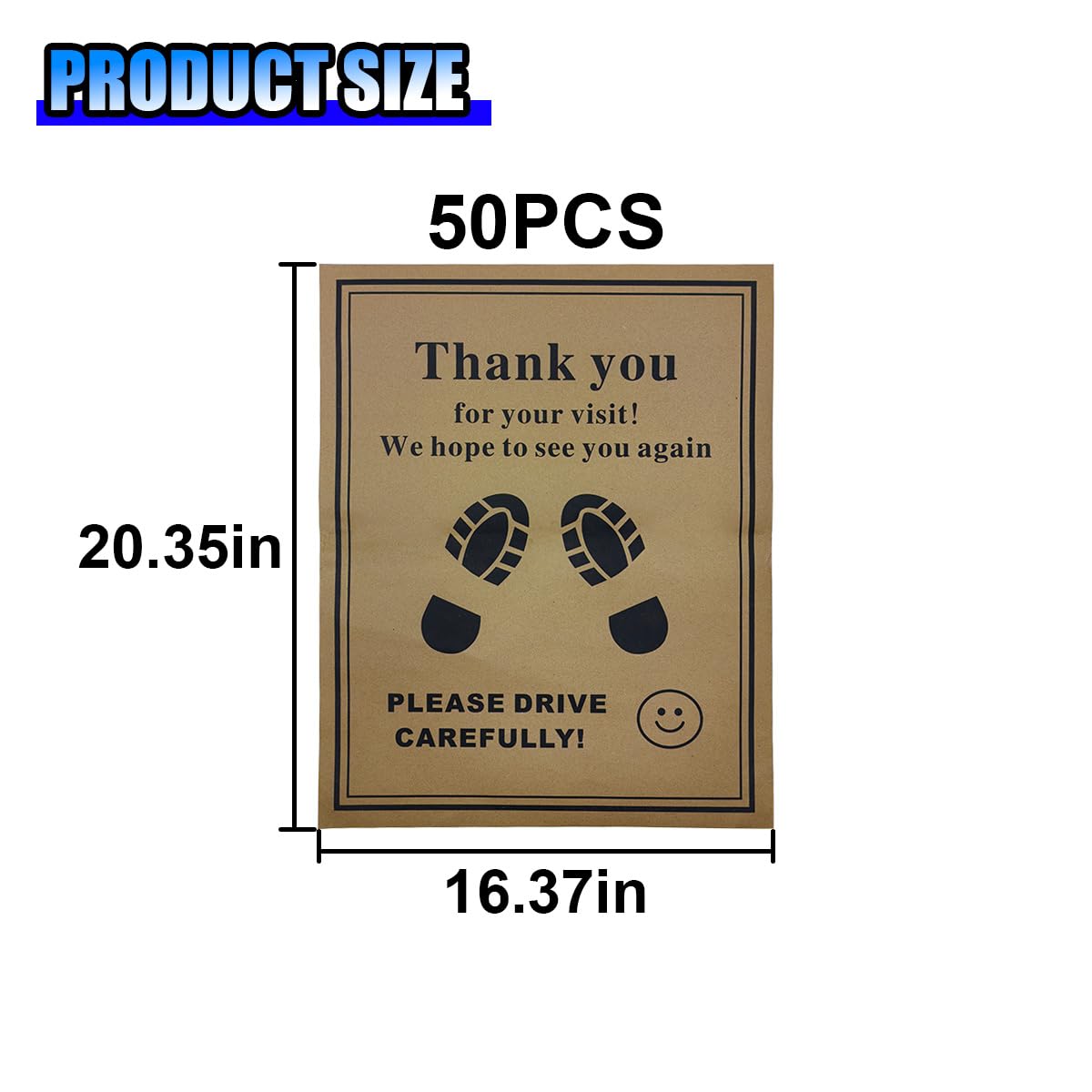 50PCS Car Kraft Paper Floor Mats Waterproof Floor Covers Car Carpet Protector Disposable Temporary Automotive Foot Pad Vehicle — view 2
