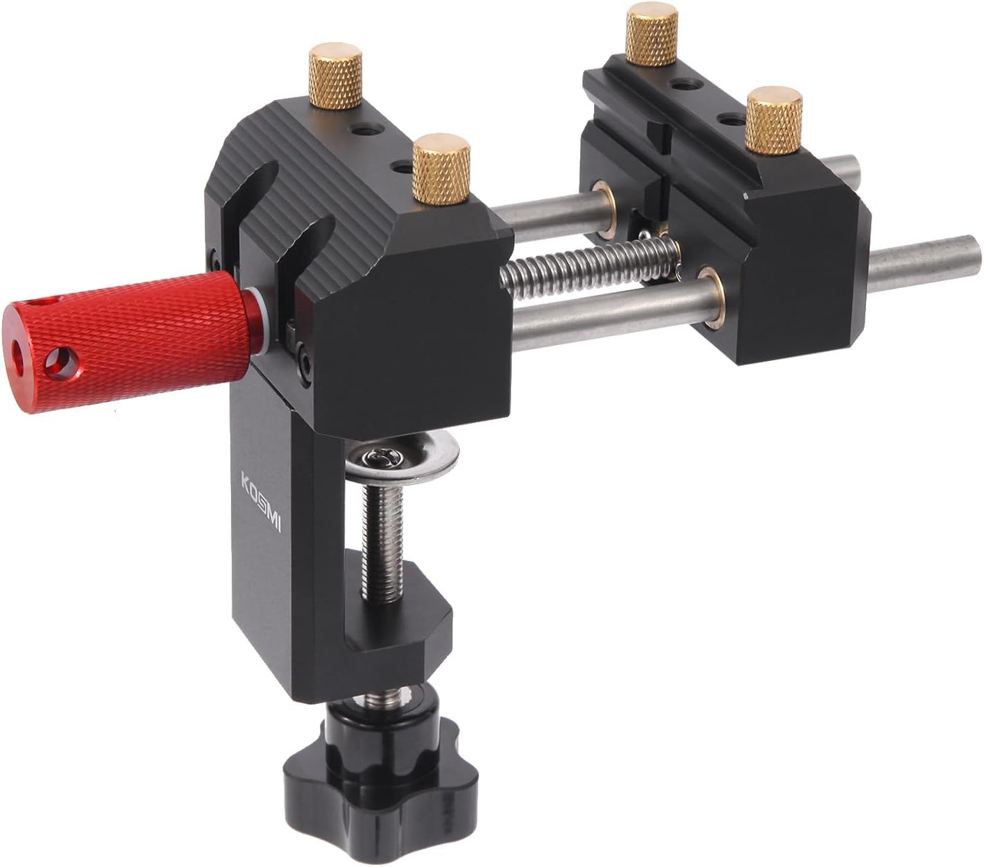 Kosmi Clamp-On Vise Repair Tool Portable Workbench Vise,Quick Release Wood Vise,Small Workbench Vise,Universal Drill Press Vise,Clamping Table Vise for Woodworking,Drilling DIY Tools (Black)