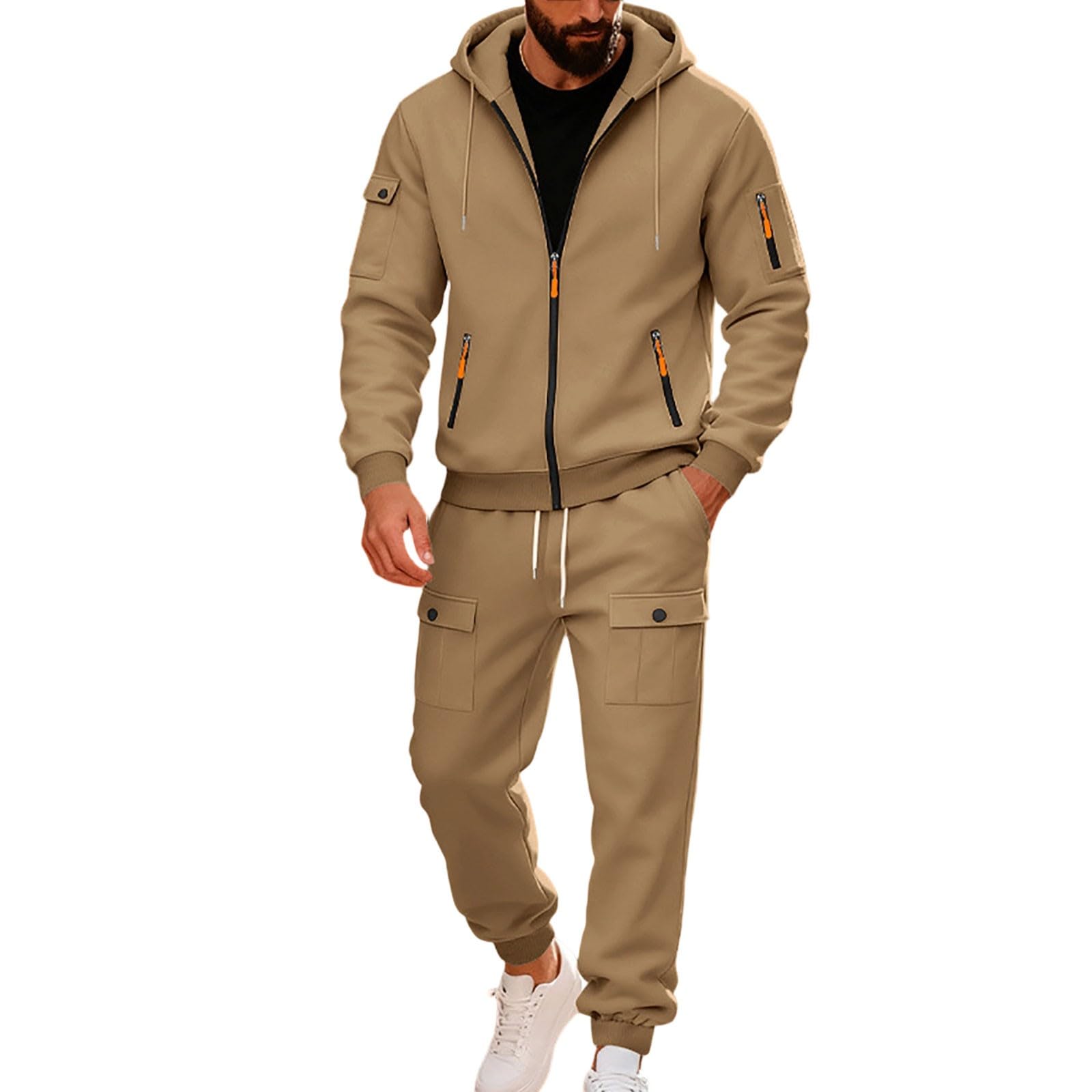 Chandal Hombre Completo Sudaderas con Capucha Térmico Otoño Invierno y2k