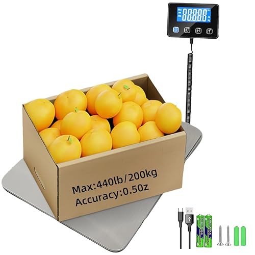 Báscula de envío, báscula postal resistente de 440 libras para paquetes, gran escala de correo para franqueo, industrial, pequeñas empresas,