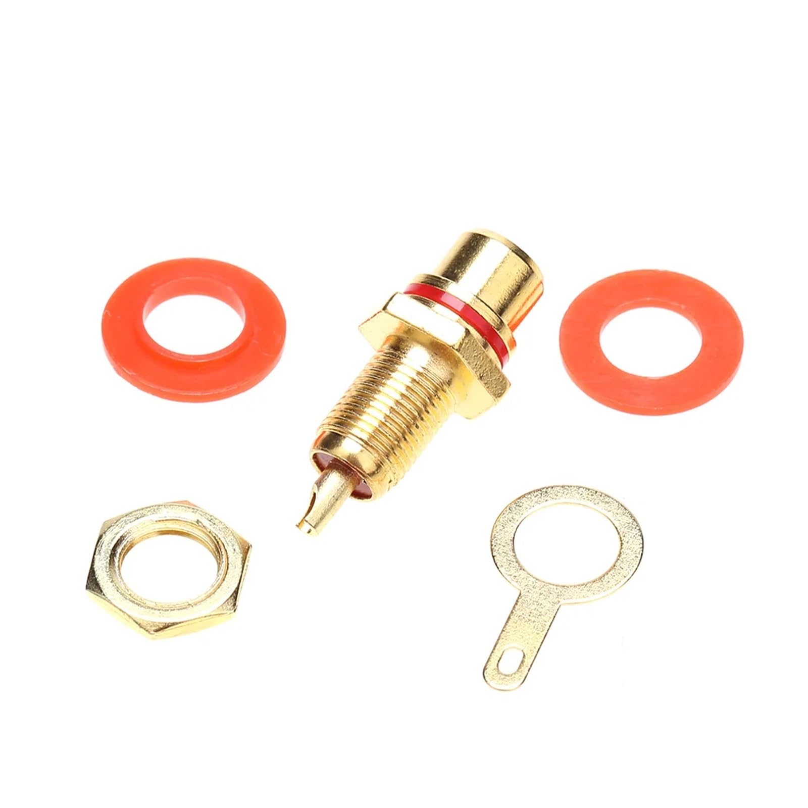 2-16 szt. Adapter do montażu na panelu podwozia stop cynkowy złocenie żeńskie złącze typu jack RCA akcesoria RCA żeńskie gniazdo wtykowe(6Pair)