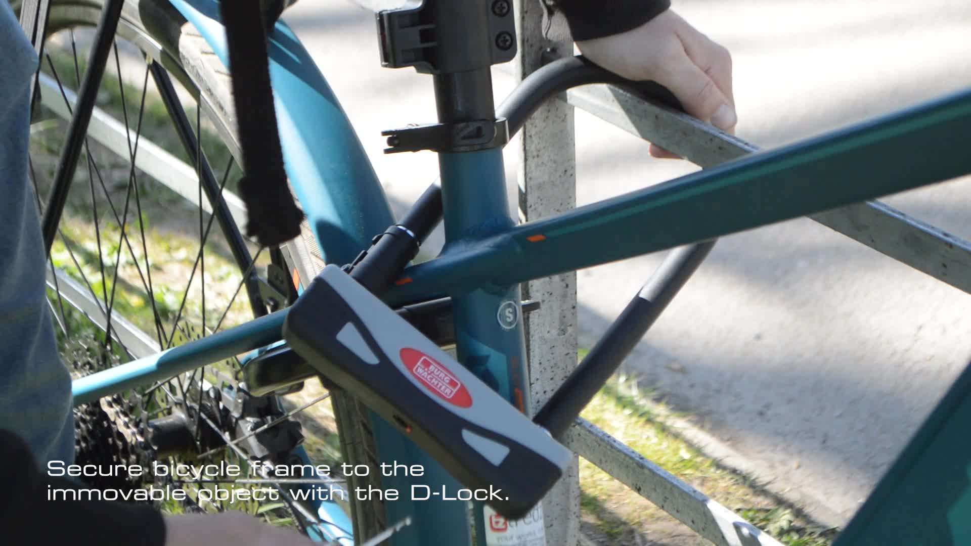 Burg-Wächter Gold Sold Secure Bicycle D Lock y cable de seguridad de 1 Burg-Wächter Gold Sold Secure Bicycle D Lock y cable de seguridad de 1