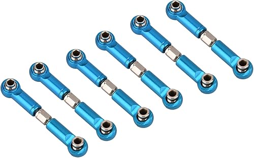 Miniatura 7 de plplaaoo Juego de 6 varillas de varillaje ajustables de aleación de aluminio delanteras y traseras de aleación de aluminio a control remoto para