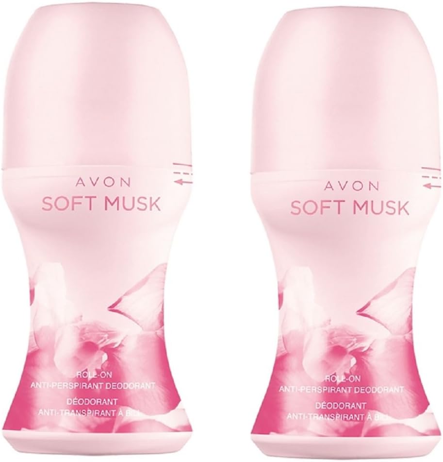 Avon Soft Musk Roll-On Anti-Perspirant Deodorant 50ml - Pack of 2