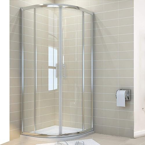 ELEGANT 900 x 900mm Quadrant Shower Enclosure Sliding Glass Door