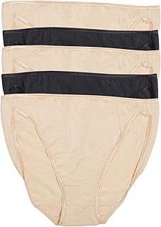 Sponsored Ad - Felina | So Smooth Modal Hi Cut Panty | Hi Leg Opening Panties for Women | 5-Pack