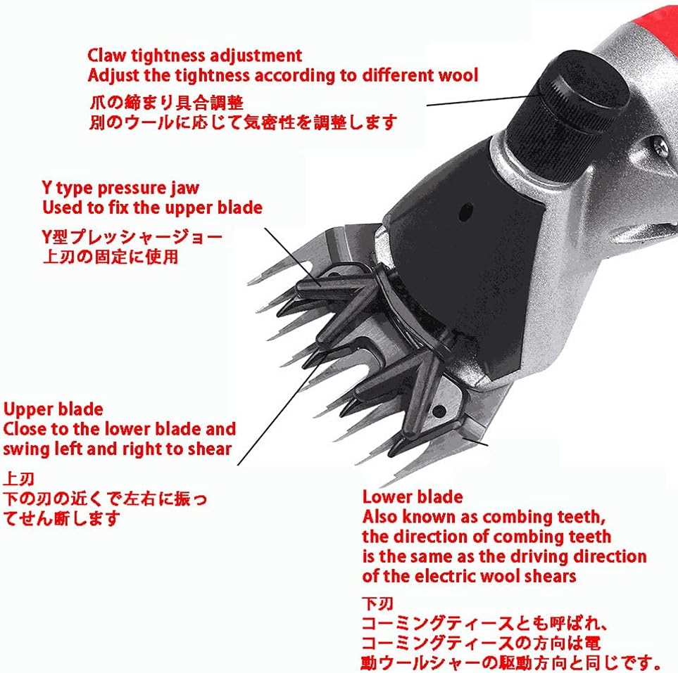 Sheep Shears,1000W Farm Electric Clippers for Goats, Alpaca, Llamas, Horse, Cattle, Large Dog Farm