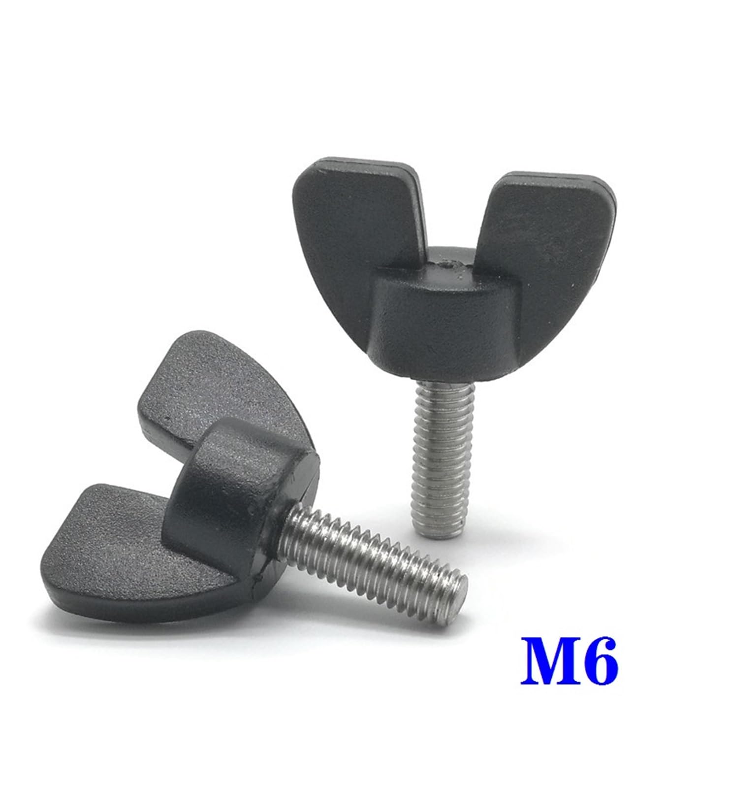 20 pièces M6 * 10/15/20/25/30/35/40/45/50 Nylon tête en plastique poignée spéciale aile papillon vis boulons(45mm)