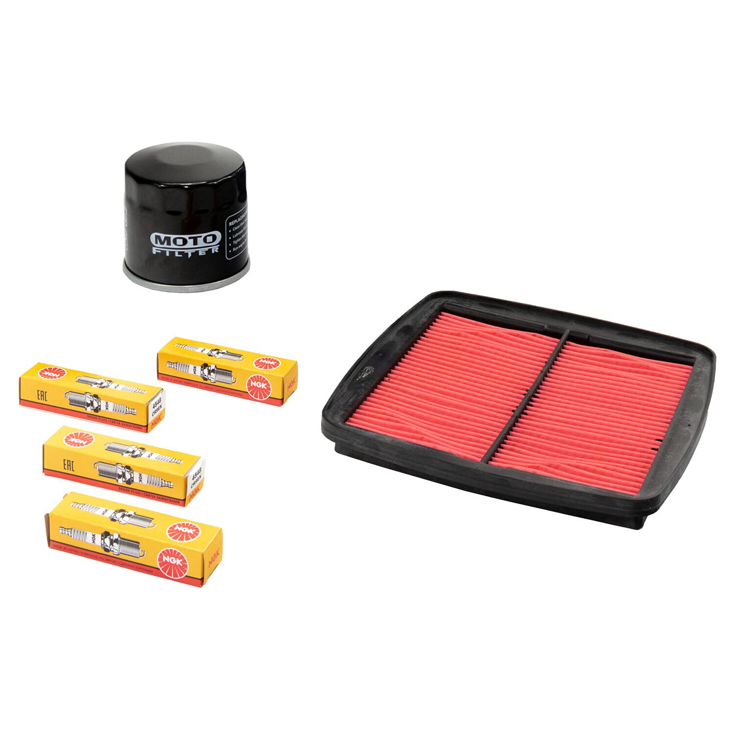 Wartungspaket Luftfilter + Ölfilter + Zündkerzen für Suzu ki GSF 600 Bandit GSF600 GN77B Baujahr 1995-1999