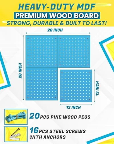 Miniatura 10 de Skywin Tablero de clavijas para organizador de almacenamiento de armas Nerf, soporte colgante compatible con todos los blasters Nerf Gun Rack