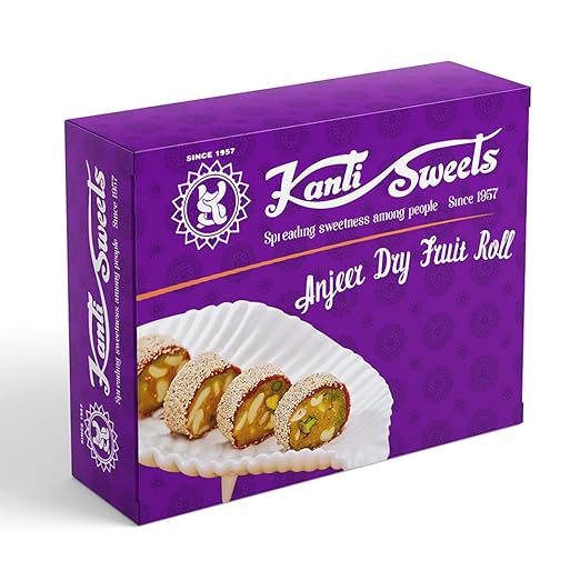 Kanti Sweets Anjeer Dry Fruit Roll Made With Figs And Dry Fruits - 500g, (Pack Of 1)