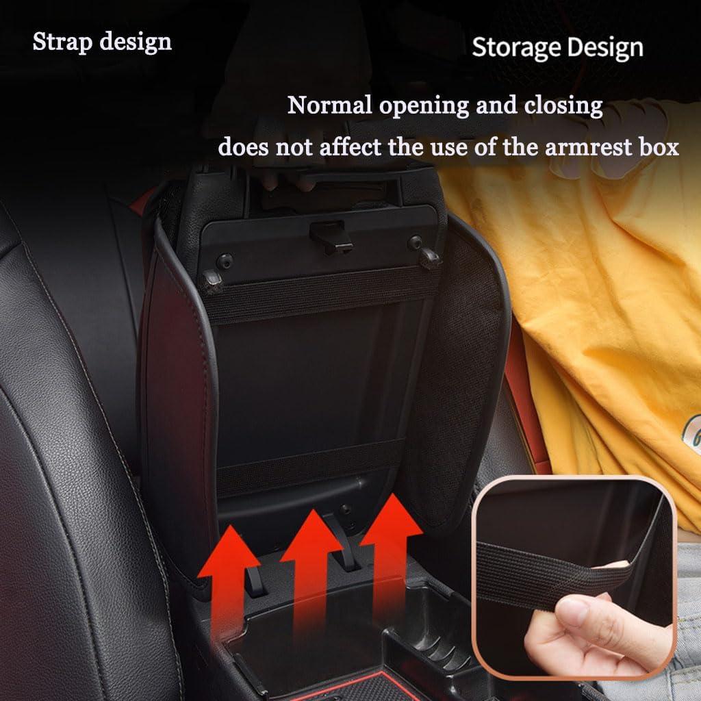 Center console cover, for Toyota 4runner V 2009-2013 2014 2015 2016 2017, Leather Armrest Cover Center Console Protector Prevent Scratching Car Accessories(Beige)