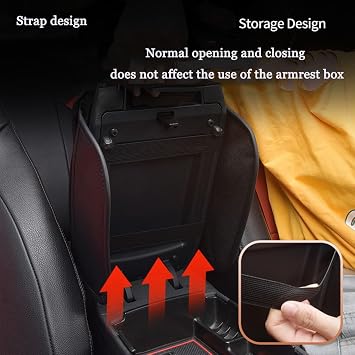 Arm Rest Cover Car for Suzuki Ignis II 2016-2020 2021 2022 2023 2024, Car Center Console Cushion Pad Comfortable Protector Waterproof Car Accessories,Beige
