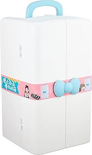 BB Large plastic makeup organizer bag shape handheld (38 * 22 * 21cm) - white*sky