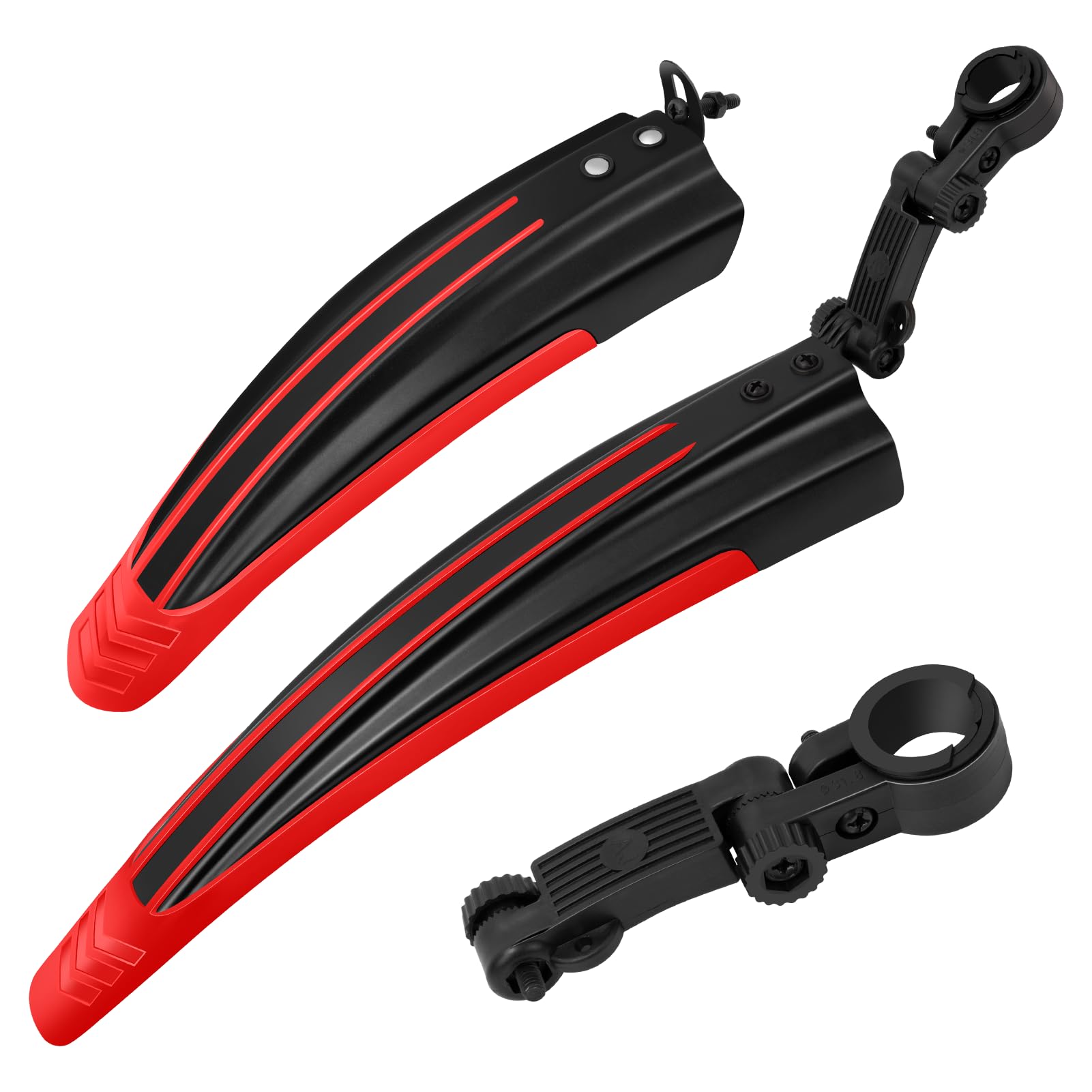 ioutdoor Fahrrad Schutzbleche Set mit 8M DIY Reflektierendem Klebeband, 2-Teilig Verstellbarem Verdicken MTB Schutzbleche Vorne und Hinten, für MTB Citybike 20