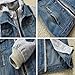 Teens Boys Hooded Denim Jacket Coat Big Boy Zipper Distressed Jeans Jacket Outerwear, 13-14 Years(Tag160)