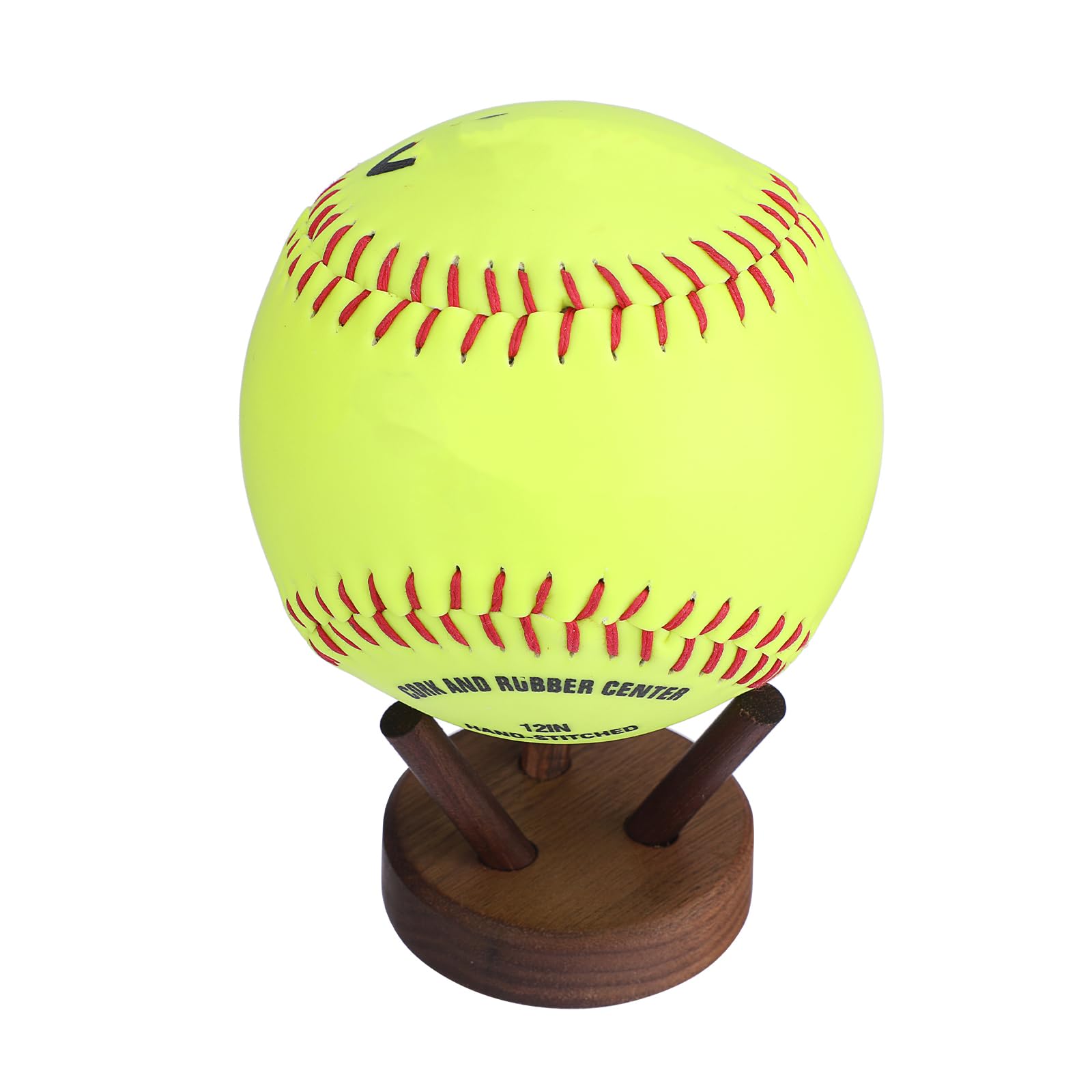 OLegei 1Pcs Mini Wooden Tripod Stand, Baseball Display Holder for Tennis, Golf, Cricket, Crystal Sphere Geode Rock Display Base, Multi-purpose Home Decoration Riser for Jewelry, Candle (Medium)