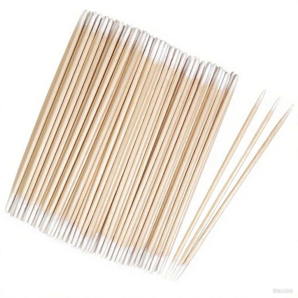 200 Dual-Tip Microblading Cotton Swabs for Nails - Precision Mini Pointed Tips Clean Up Tool for Nail Polish