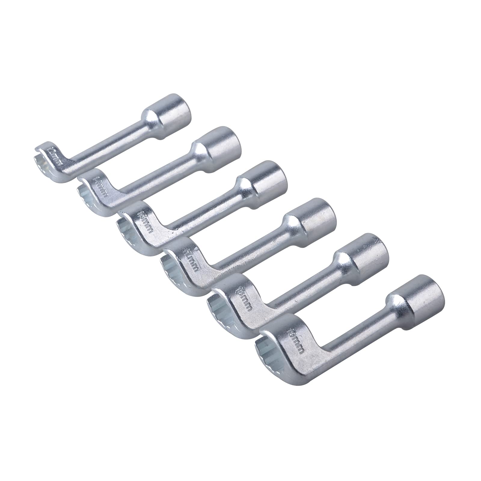 DAYUAN 6 piezas 1/2" llave de línea SW 12-19 mm abiertas para línea de combustible diésel, herramienta de inyección