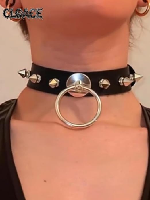Amazon.com: CLOACE Punk Leather Chokers Necklace Black Gothic