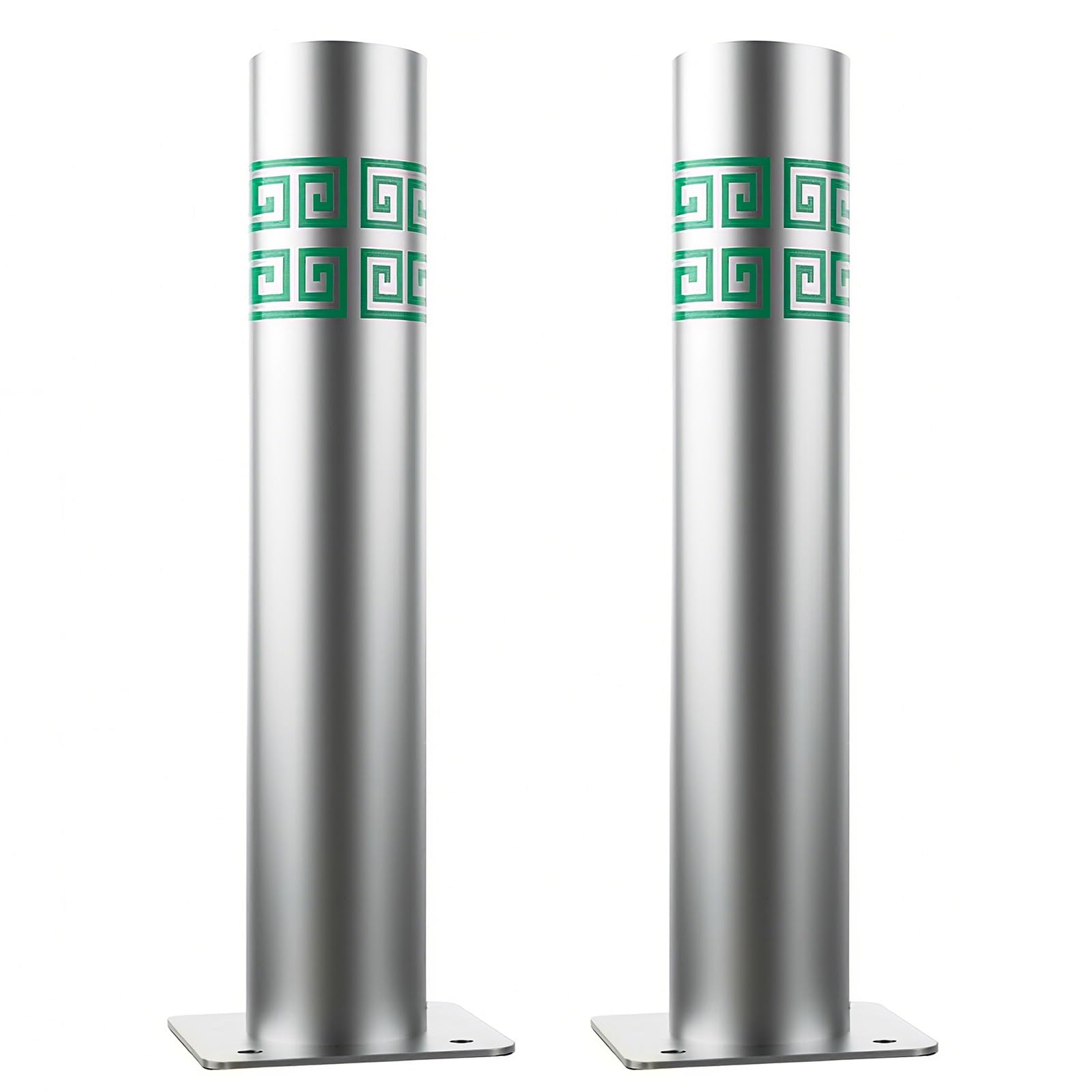 HCZKIUJY Traffic Safety Bollard Post - Durable Stainless Steel Security Barrier for Driveway and Road Warning (Green 2pcs)