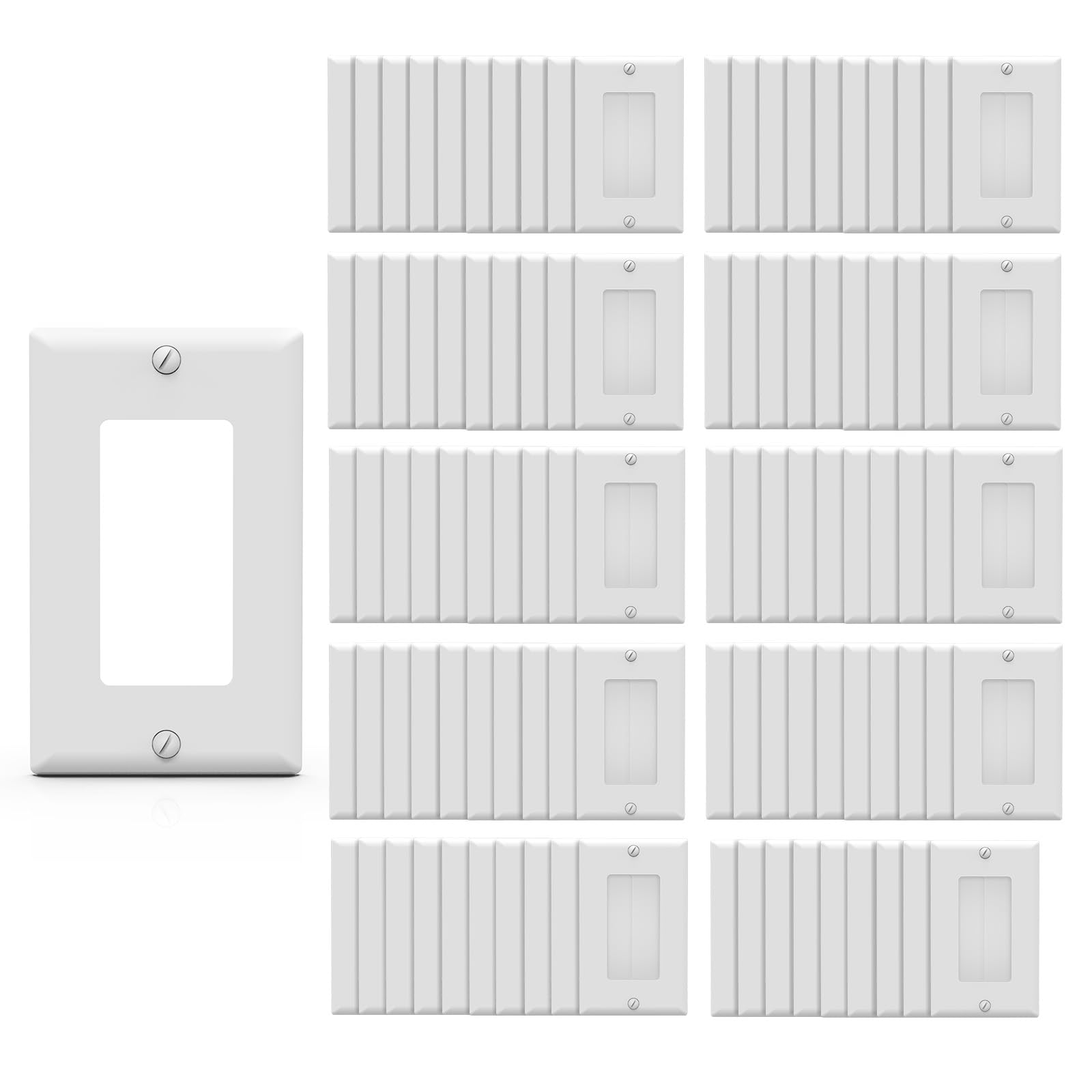 Decorative Wall Plates - Glossy White -12