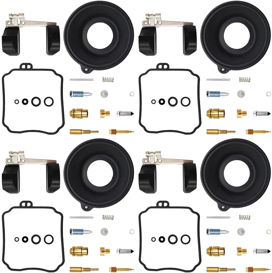 4-Pack Carburetor Carb Rebuild Repair Kits Replacement for Yamaha XVZ1300A XVZ13A Royal Star 1996-2001