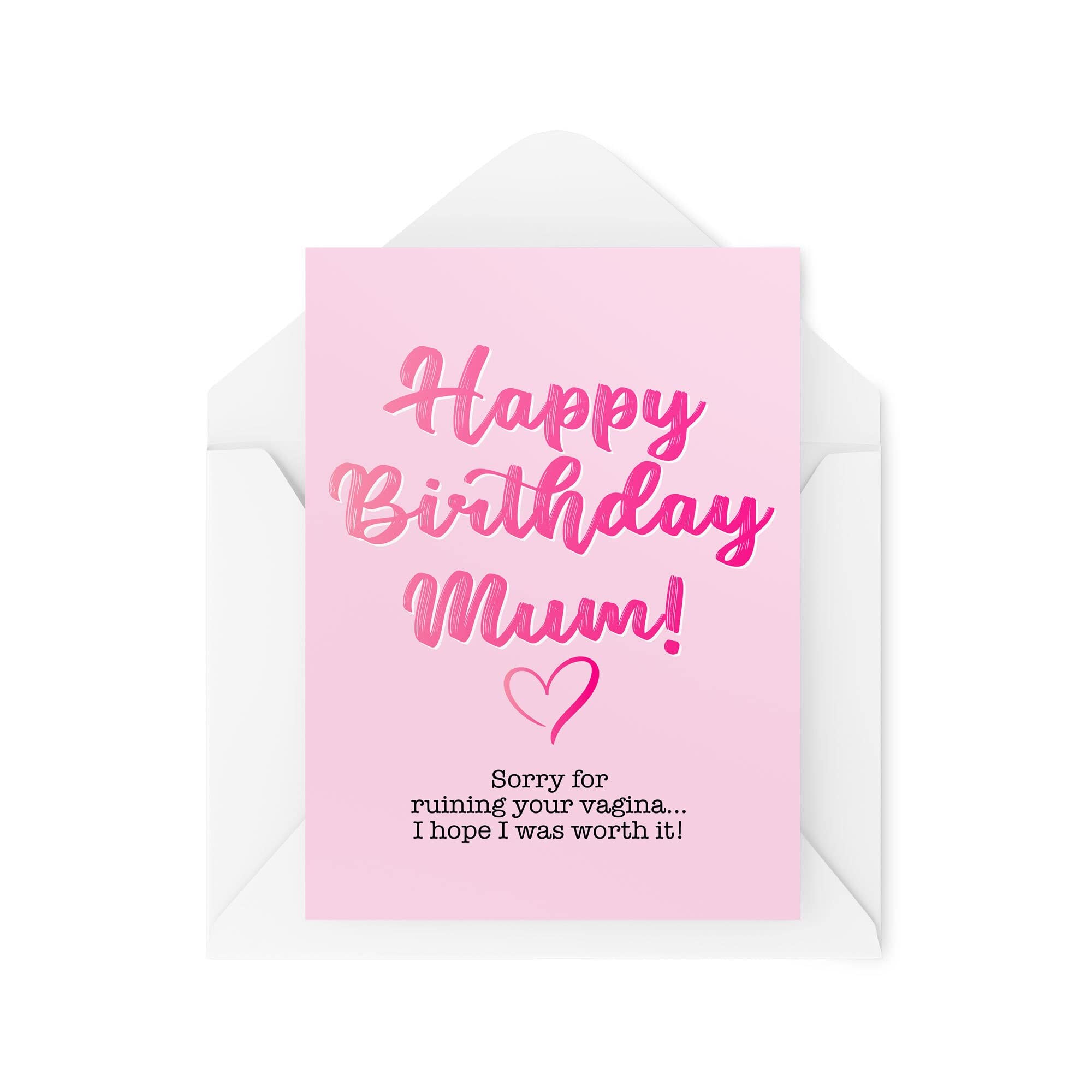 Funny Birthday Cards Happy Birthday Mum Sorry I Ruined Your Cards Friend Cute Greeting Card Witty Humour Laughter Banter Joke Fun CBH102