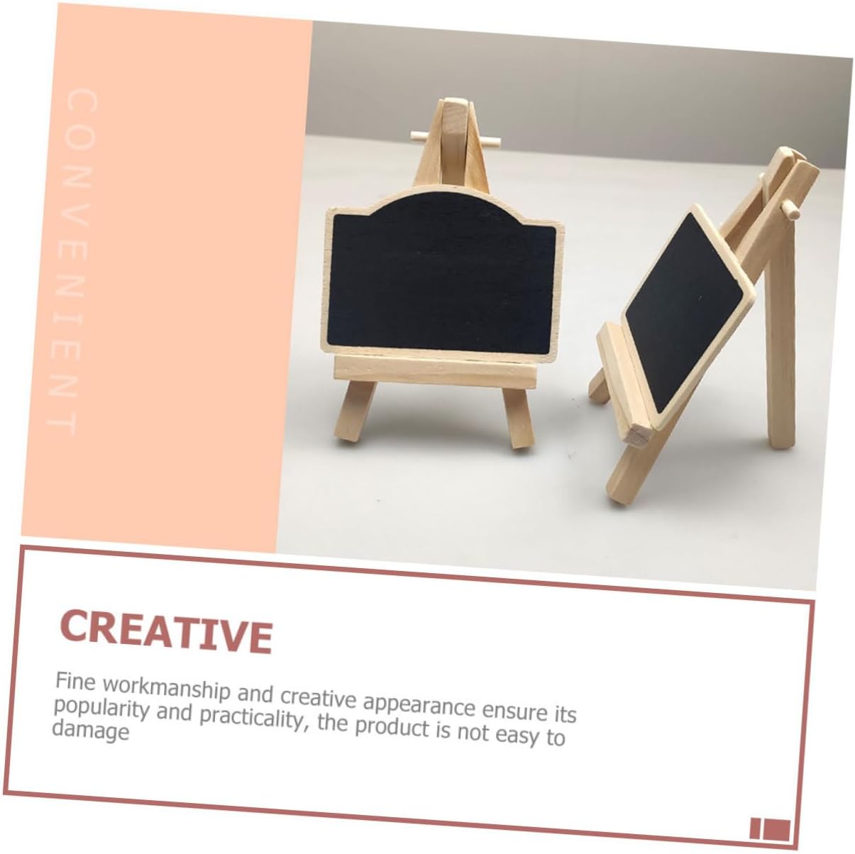 PRETYZOOM 6pcs Decorative Chalkboard Signs Tabletop Message Boards Wooden Memo Boards for Home Décor Centerpiece and Desktop Use