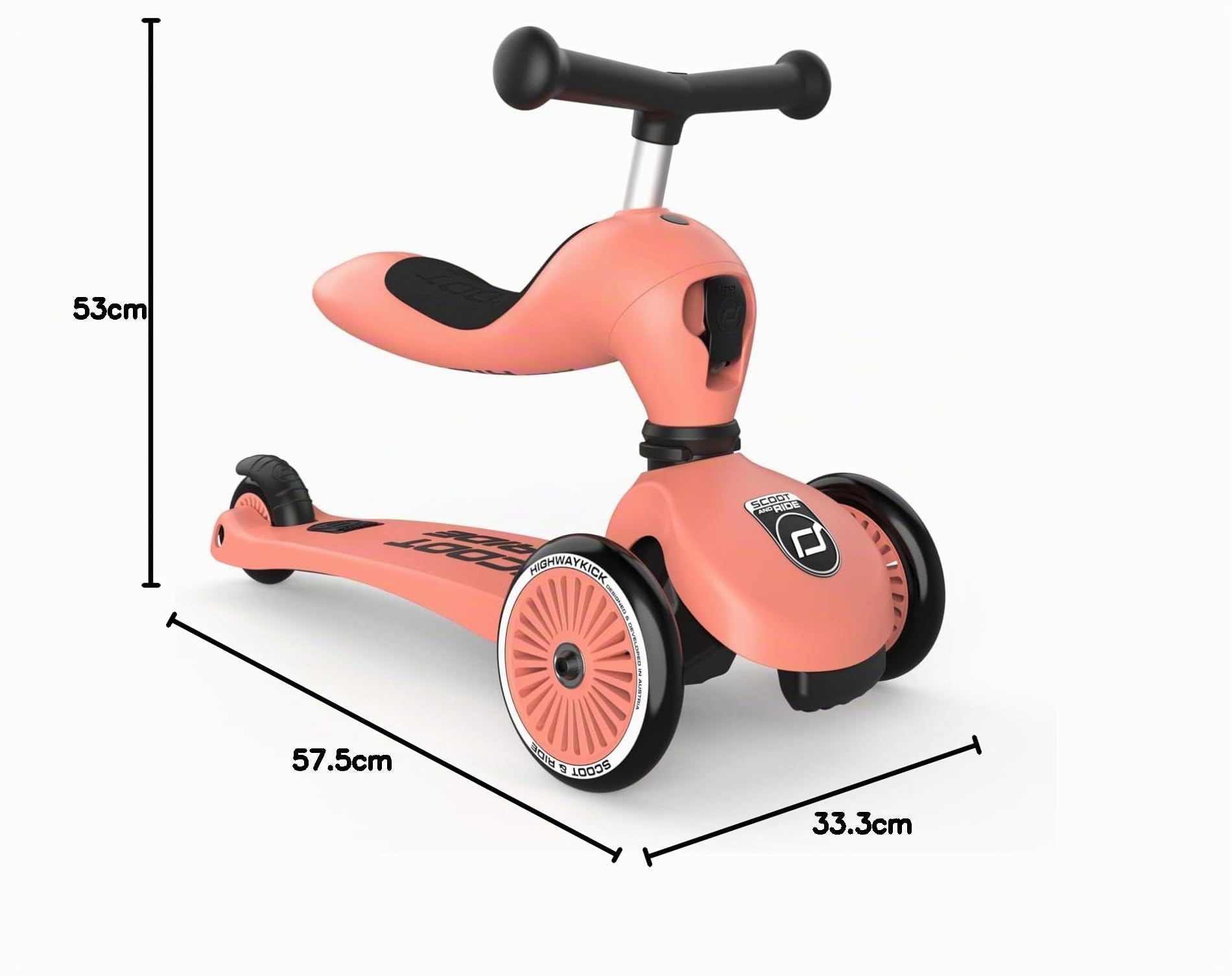 Scoot & Ride, Highwaykick, Regolabile, 1 colore pesca