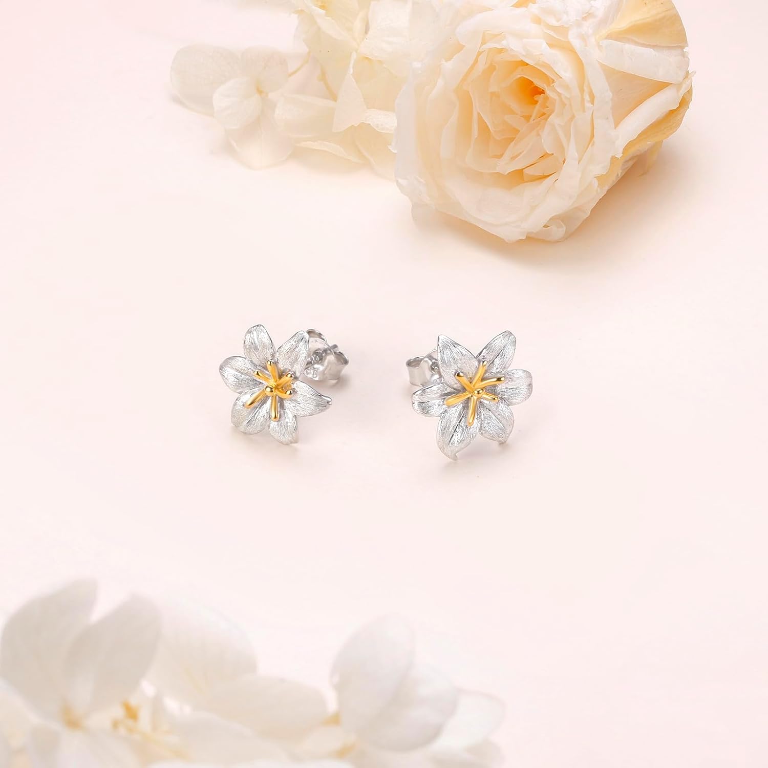 S925 Sterling Silver Flower Statement/Ribborn/Dainty Teardrop Stud Earrings for Women Christmas Jewelry Gifts