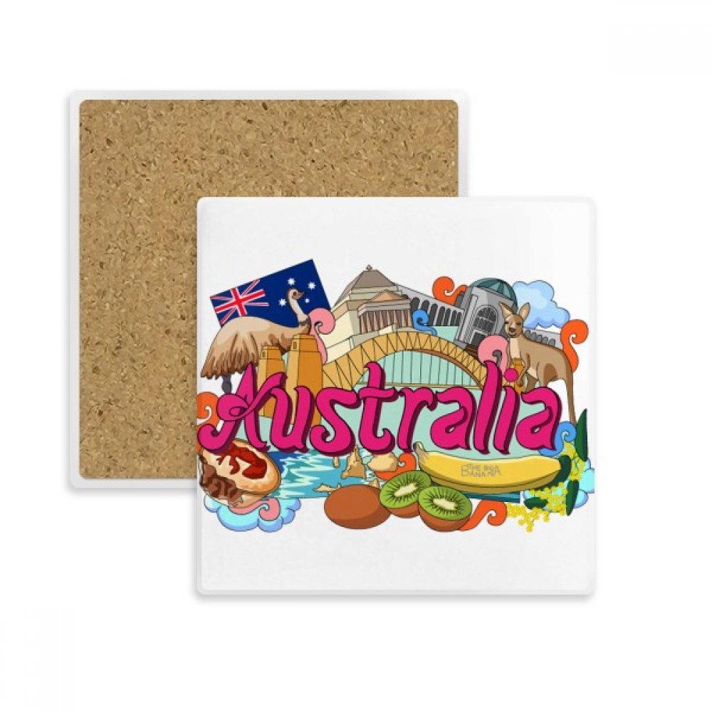 Coaster Tasse Porte Absorbent Pierre Port Kangourou Pont