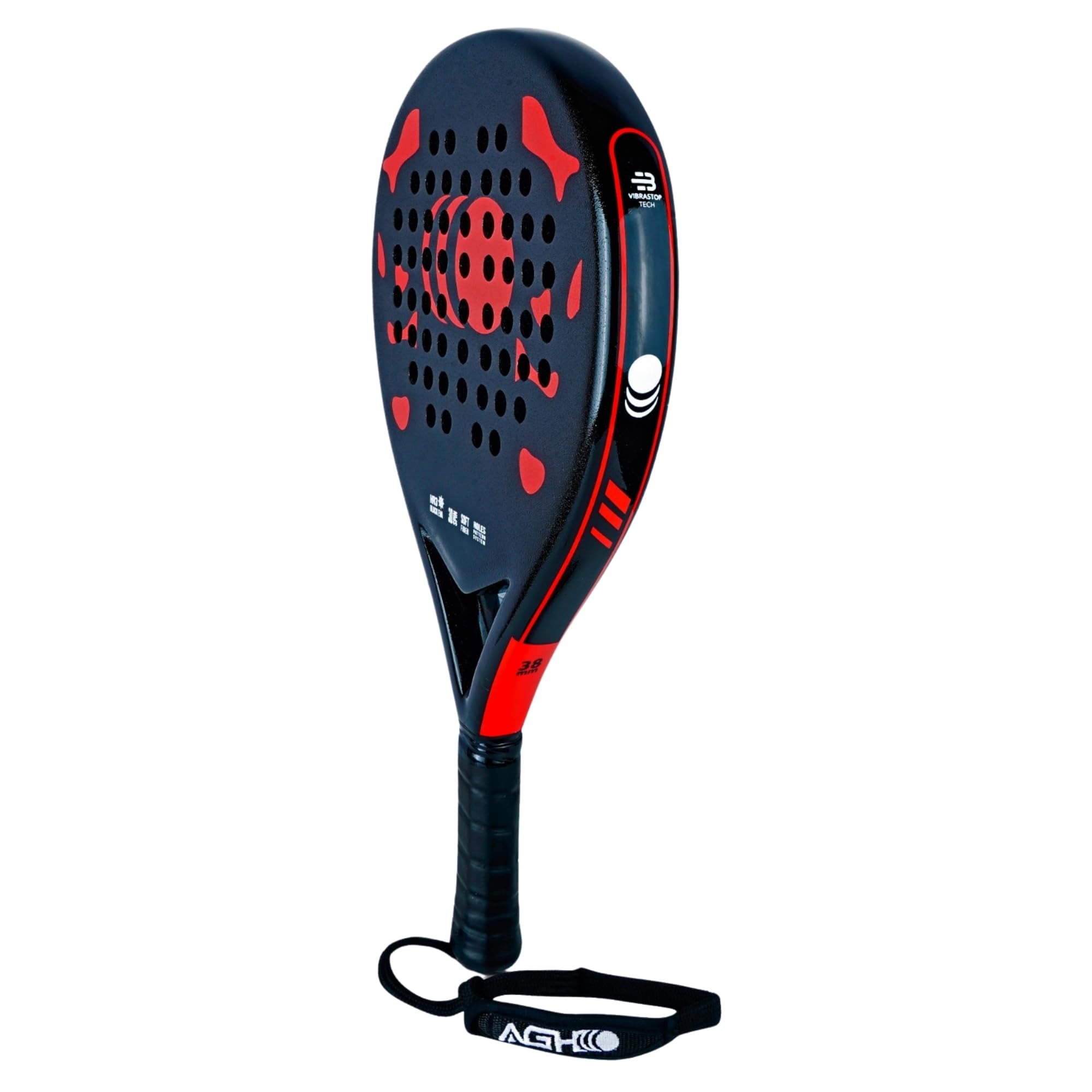 Racchetta da padel, telaio leggero in fibra di vetro e nucleo in EVA, racchetta da padel ad alta aderenza con borsa per il trasporto, per principianti e giocatori intermedi