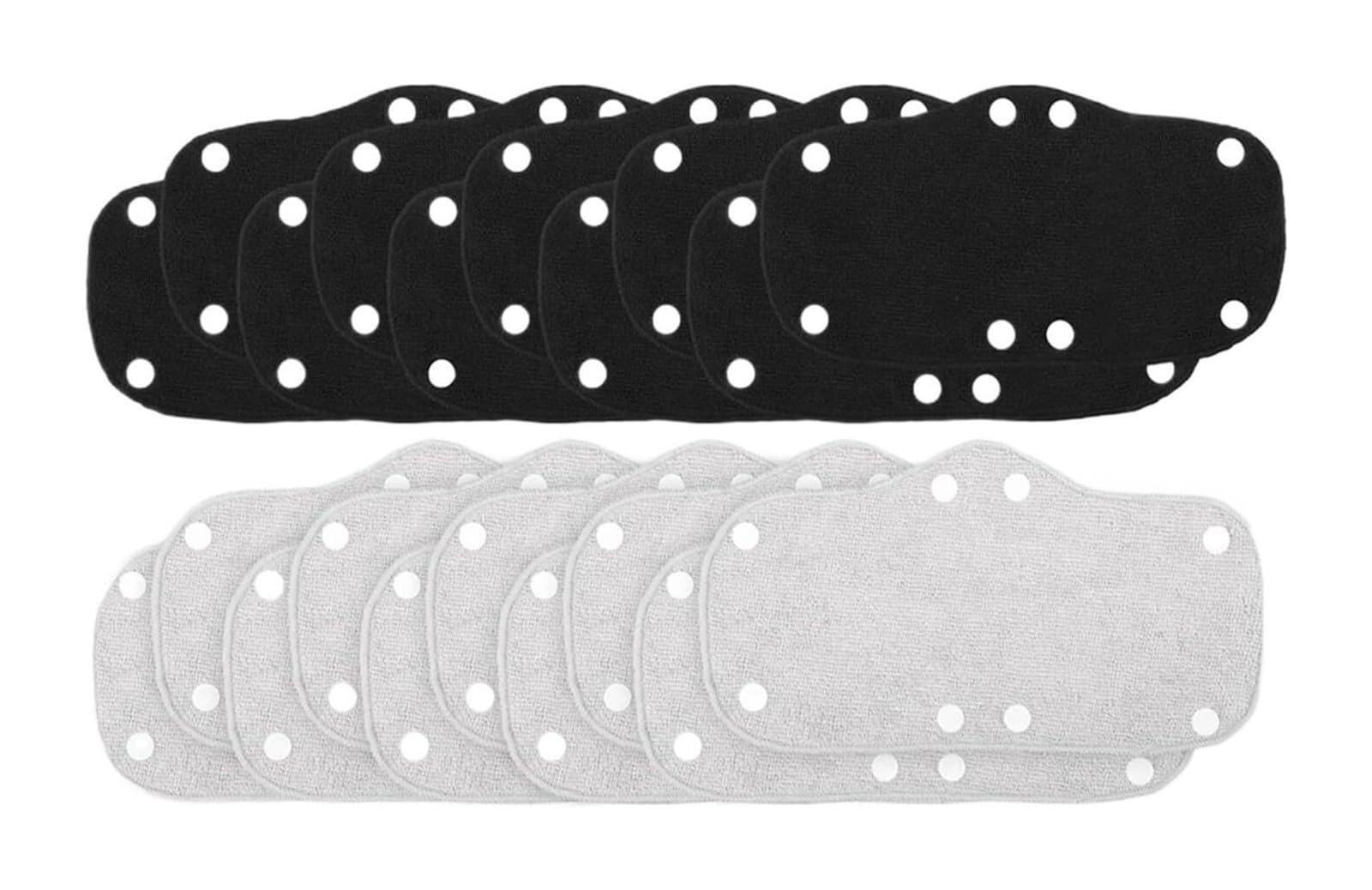 Schweißpolster for Helme aus Polyester | Schwarz Grau 20 Stück Polyester-Schnalle for Schweißen im Werk Radfahren: Helm-Schweißpolster
