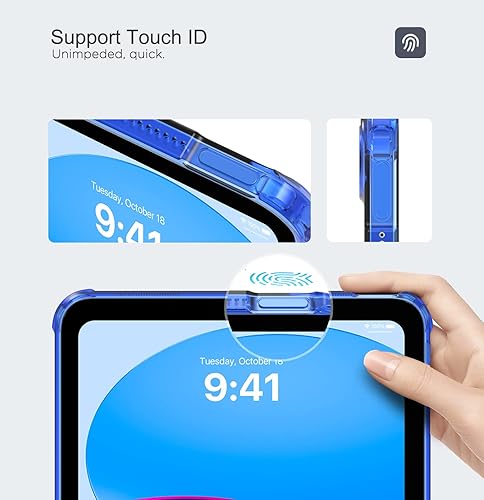 Miniatura 4 de MoKo Funda transparente para iPad (A16) 11 generación 2025 de 11 pulgadas, 10 generación 2022 de 10.9 pulgadas, TPU suave y ligero, funda ultra