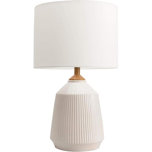 nuLOOM NPT33AA Renton 24" Ceramic Table Lamp, Height, Cream
