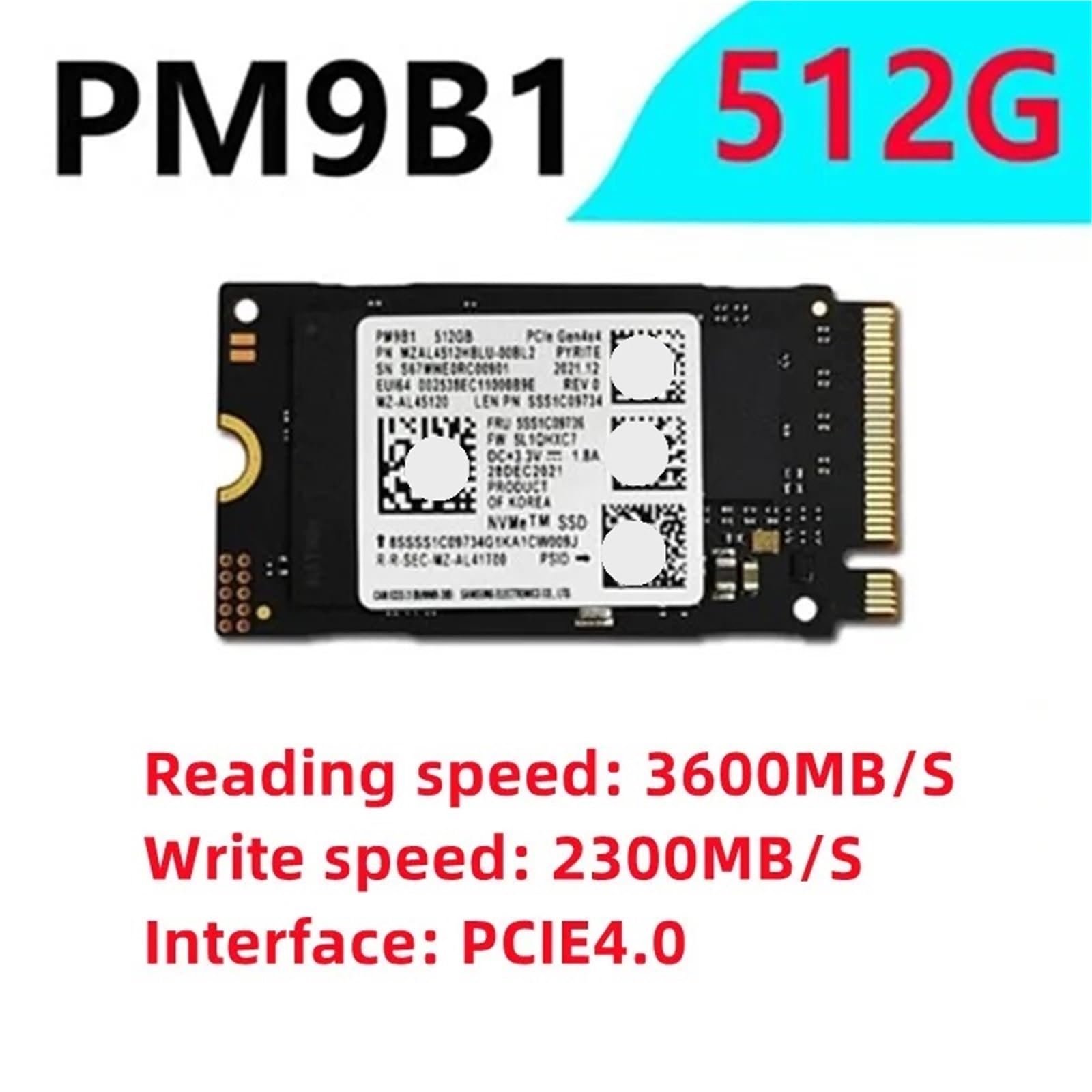 Amazon.com: ACCAB2 SSD PM9B1 512G 1TB PCIE4.0 M.2 2242 Solid State