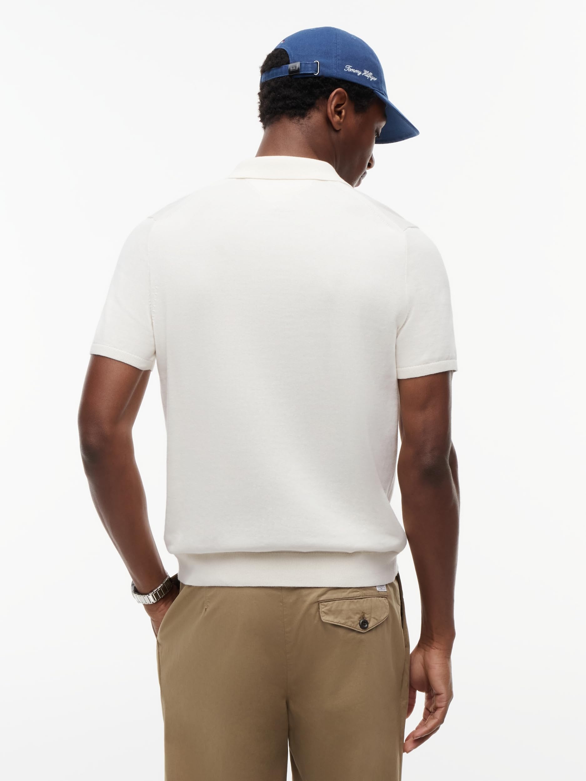 Tommy Hilfiger Męska koszulka polo z dzianiny Essential Cotton MW0MW37396 S/S Polo, żółta, XL, Żółty (płatek kości słoniowej), XL