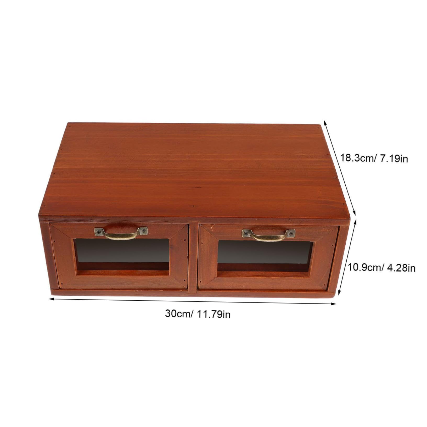 Rialzo per Monitor da Scrivania in Legno con Cassetti Acrilici | Design Elegante, Organizer da Desktop Incluso, Uso Ufficio, Supporto per Laptop e Schermo, Scaffale per Computer