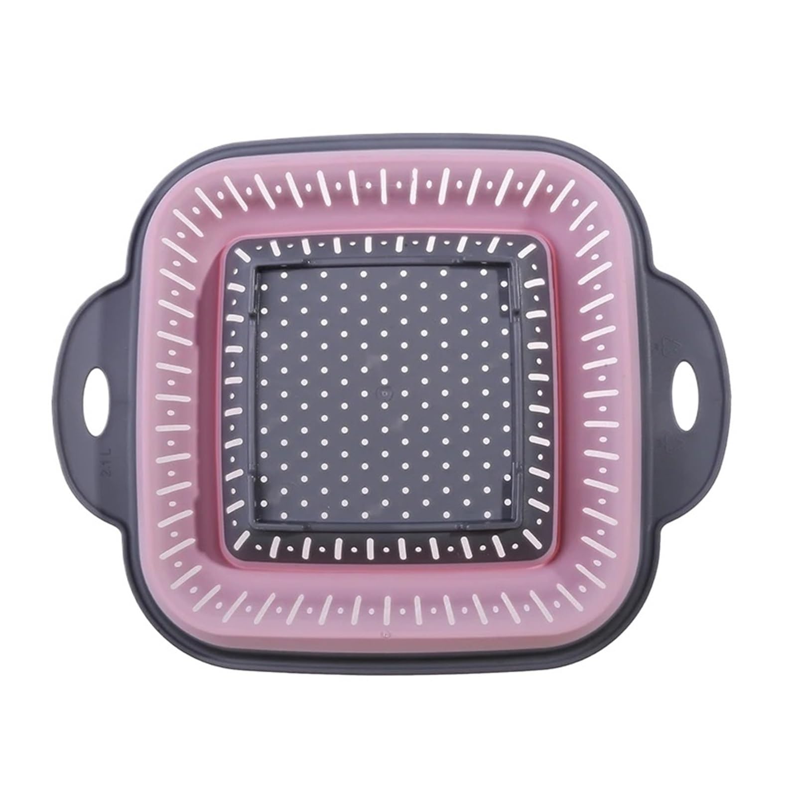 WZPTLKIBAD Silicone Foldable Colander Basket for Fruit Vegetable Draining