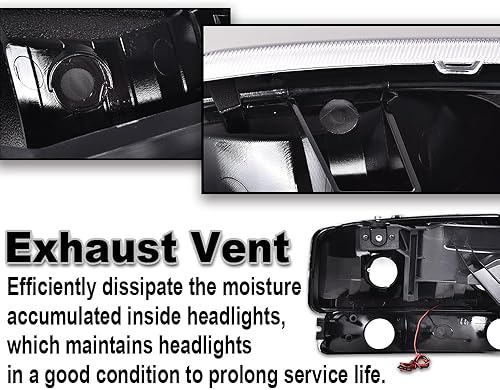 Vista 40 de PIT66 Conjunto de faros delanteros LED DRL BAR compatible con GMC Sierra 1999-2007 /Sierra 2500/99-06 GMC Yukon 1999-2004, accesorios de luces