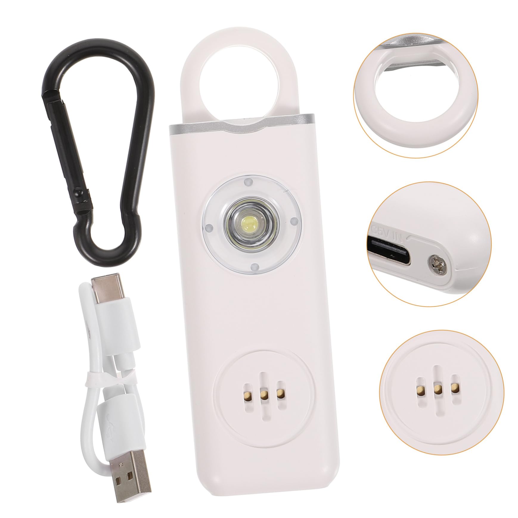 LIFKOME avertisseurs sonores clé de sécurité alarme personnelle capteur alarmes de sécurité pour personnes âgées porte-clés d'alarme de sécurité personnelle Acier inoxydable